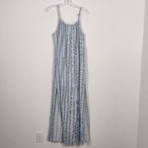 Favlux Fashion Women's Striped Maxi Dress in Blue Black Size Large Beach